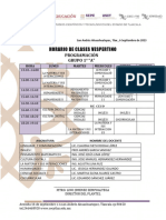 Horarios Grupales Semestre A Ciclo Escolar 2024-2025