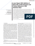 Laser Repair With Addition of Nano-WC On Microstructure and Fracture Behavior of 304 Stainless Steel