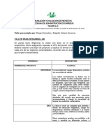 Taller No 2 - Formulación Evaluación de Proyectos. Diego y Briggieth