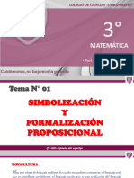 S01 - SIMBOLIZACION Y FORMALIZACION PROPOSICIONAL - ARITMETICA - 3ro LK - 2023