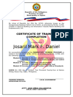 Annex B - Certificate of Training Completion