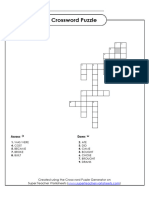 Super Teacher Worksheets Crossword Puzzle