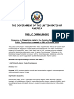 Public Communique United States of America