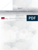 Tema 2. Fines, Funciones y Modalidades de EPA