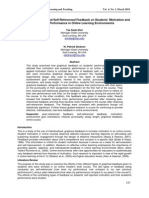 The Effects of Peer-And Self-Referenced Feedback On Students' Motivation and Academic Performance in Online Learning Environments