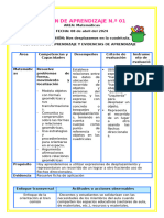 Sesión 01 Mat Nos Desplazamos en La Cuadricula