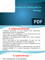 Contribution of Systematics in Biology