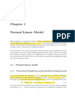 1.1 Normal Linear Model: 1.1.1 Theoretical (Population) Model and Fitted (Sample) Model