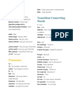 Spanish - Useful Phrases + Basics + Transition Words