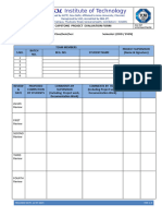 8) Project Evaluation Form