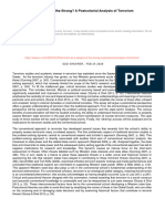 Terrorism As A Weapon of The Strong A Postcolonial Analysis of Terrorism