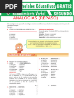 Método de Resolución de Las Analogías para Segundo Grado de Secundaria