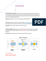 Transport Through Plasma Membrane