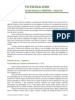 EBD - I - Timóteo (Aula 1)