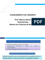 Planejamento de Cardápio Prof. Marcus Neves Nutricionista Mestre em Ciências Da Nutrição