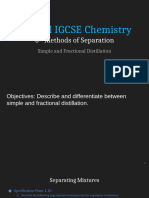 IGCSE Chemistry Lecture 5 Methods of Separation