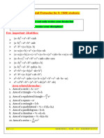 SSLC - Maths Formulae