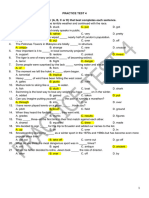 Practice Test 4 Use of English I. Choose The Correct Answer (A, B, C or D) That Best Completes Each Sentence