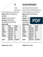 Cours de Renforcement. Cours de Renforcement
