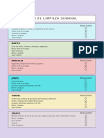 Plan de Limpieza Semanal