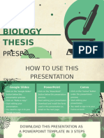 Green, Black and Beige Modern Biology Thesis Presentation