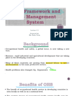 Legal Framework and OHS Management System Lecture 3