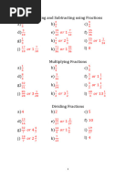 Mixed Operations Fractions Worksheet Answers