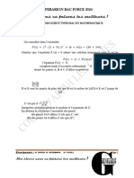 TOP 10 Sujet de Math Types BAC 2024