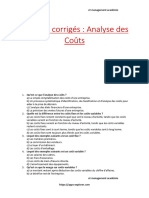 24 QCM Corrigés Analyse Des Coûts