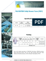 POLYESTER Fully Drawn Yarn (FDY) : Specifications