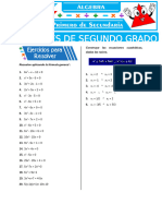 Ecuaciones de Segundo Grado para Primer Grado de Secundaria