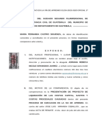 Proyecto de Liquidacion de Capital, Costas, Gastos Procesales Ejecutivo en La Vía de Apremio