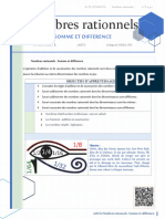 2ASCG-Nombres Rationnels - Somme Et Différence