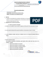 Evaluacion E. Fisica Primer Quimetre - Noveno