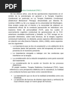 La Terapia Dialéctica Conductual (TDC) : Dialectical Behavioral Therapy