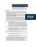 Auditing and Assurance Standard (AAS) 25 Comparatives