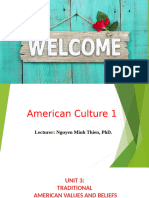 American Culture 1 - Unit 3 - Traditions of Values and Beliefs