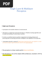 Single Layer & Multilayer Perceptron