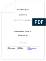 Financial Management Ratio and Financial Analysis of Bosch India LTD 2023MB22028