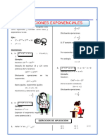 Ecuaciones Exponenciales para Cuarto de Secundaria