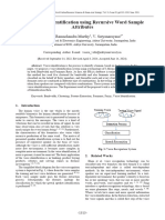 Fast Speaker Identification Using Recursive Word Sample Attributes