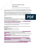 The Structure and Function of Tissues