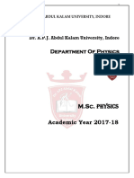 M.sc. - Physics III and IV - Scheme and Syllabus