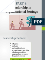 8 Leadership in Organizational Settings