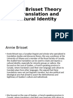 Annie: Brisset Theory of Translation and Cultural Identity