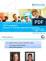 ITIL Foundation - Session 5 - Service Operation