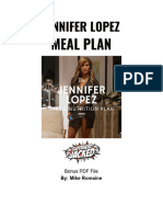 Jennifer Lopez Meal Plan