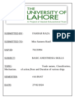 Basic Anesthesia Skills 1