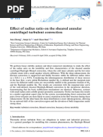 Effect of Radius Ratio On The Sheared Annular Centrifugal Turbulent Convection