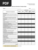 Rúbrica Autoevaluación Trabajo en Equipo